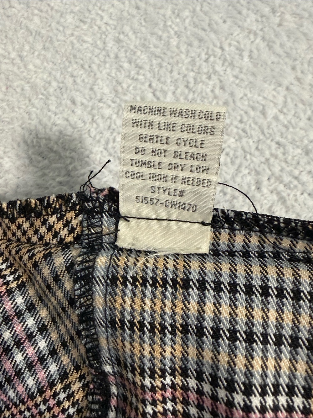Cali1850 - Pleated Plaid Mini Skirt with Belt, M - Picture 7 of 11